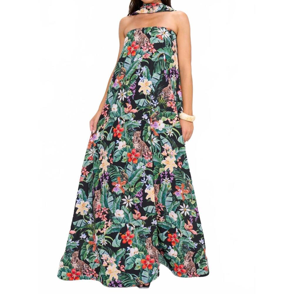 NEW SHOW ME YOUR MUMU tinsley tube dress in jungle mirage